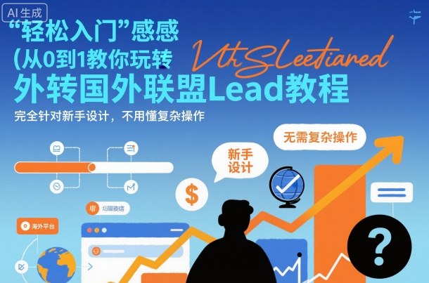 国外联盟賺美刀项目，从0到1教你玩转国外联盟Lead教程，纯新手可操作性100%| 副业网