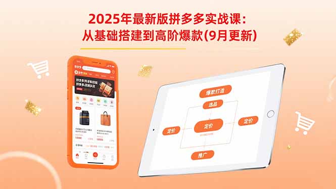 2025年最新版拼多多实战课：从基础搭建到高阶爆款(9月更新| 副业网