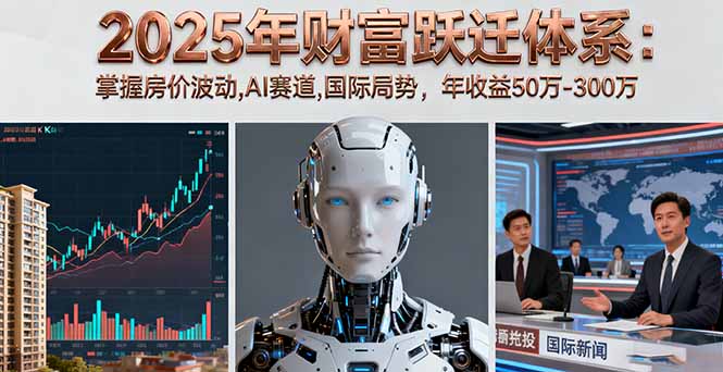 2025年财富跃迁体系：掌握房价波动,AI赛道,国际局势，年收益50万-300万| 网创圈