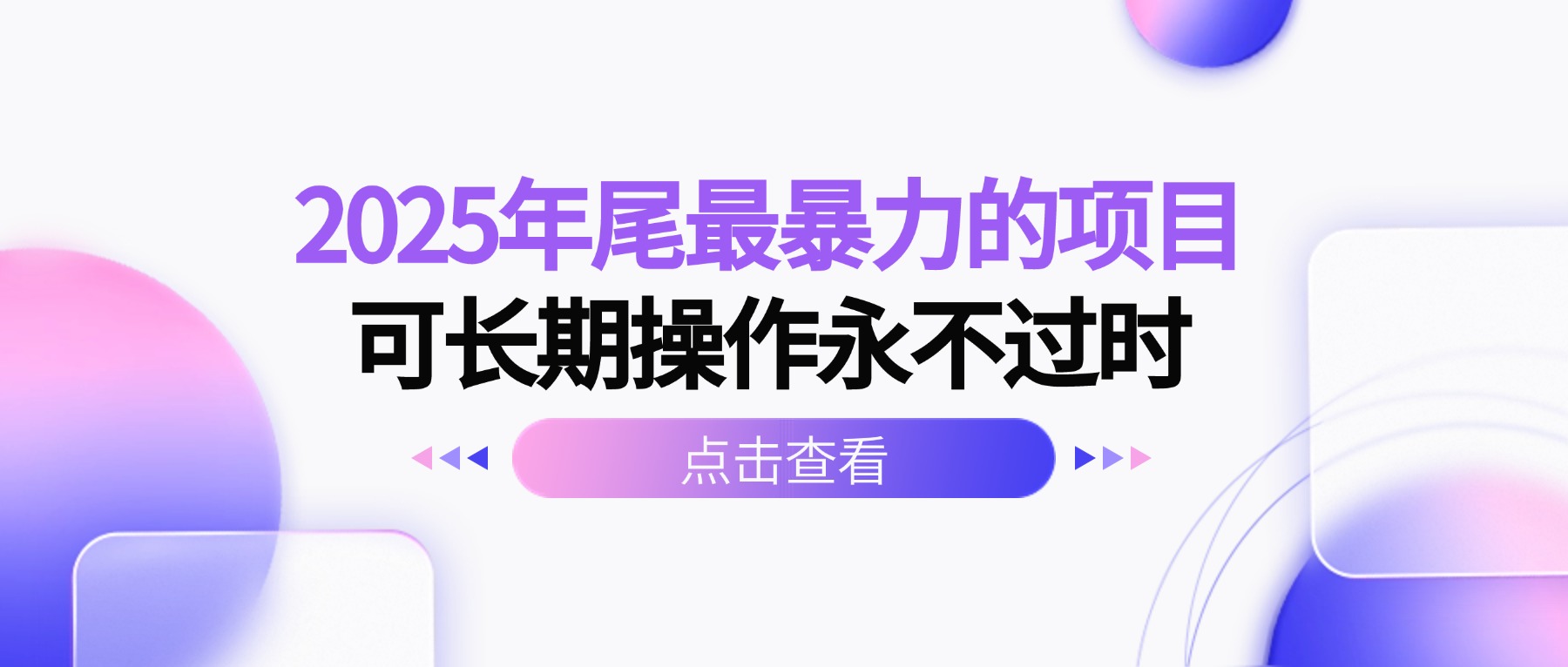 2025年尾最暴力的项目可长期操作永不过时| 网创圈