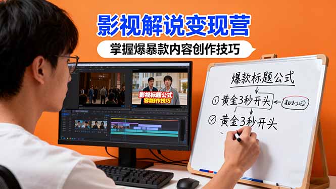 影视解说变现营：通过30+实战案例爆款内容创作技巧，掌握影视解说盈利密码| 网创圈