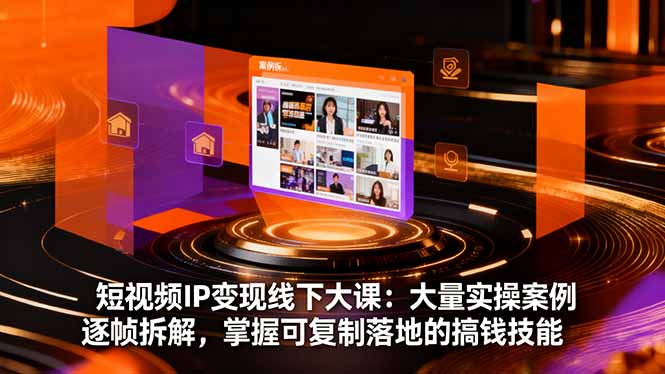 短视频IP变现线下大课：大量实操案例逐帧拆解，掌握可复制落地的搞钱技能| 副业网