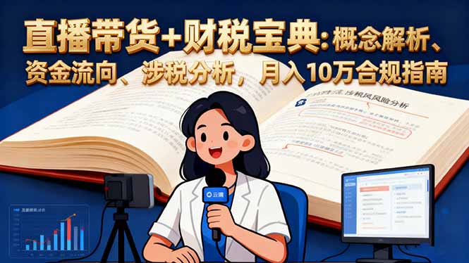 直播带货+财税宝典：概念解析、资金流向、涉税分析，月入10万合规指南| 副业网
