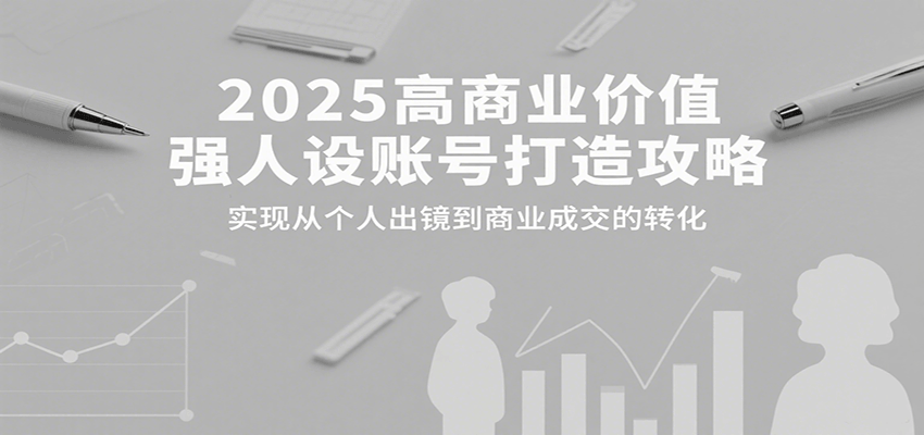 2025高商业价值强人设账号打造攻略，实现从个人出镜到商业成交的转化| 副业网