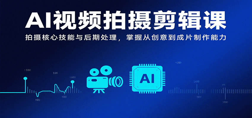 AI视频拍摄剪辑课，拍摄核心技能与后期处理，掌握从创意到成片制作能力| 副业网