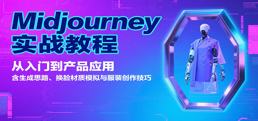 Midjourney实战教程：从入门到产品应用，含生成思路、换脸材质模拟与服装创作技巧| 副业网