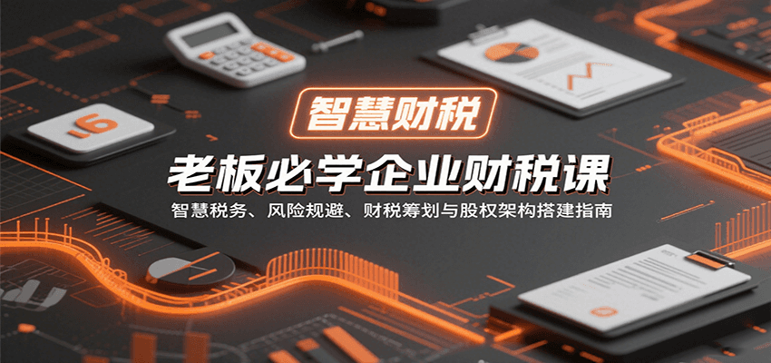 老板必学企业财税课：智慧税务、风险规避、财税筹划与股权架构搭建指南| 副业网