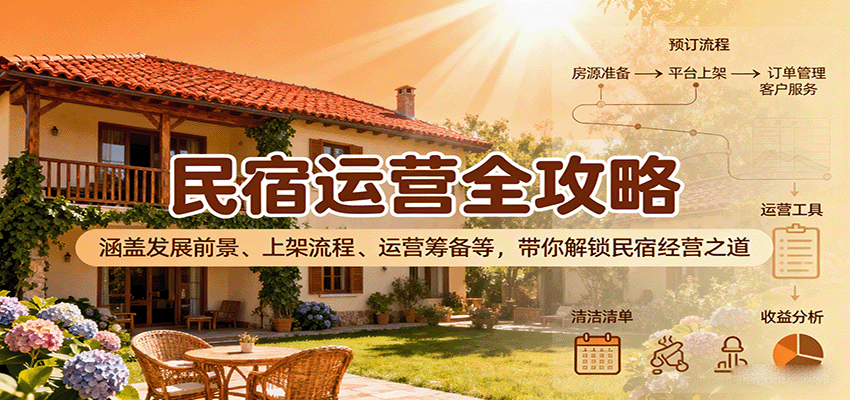 民宿运营全攻略：涵盖发展前景、上架流程、运营筹备等，带你解锁民宿经营之道| 副业网