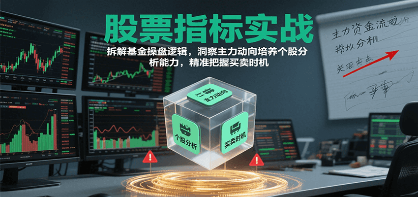 股票指标实战，基金操盘逻辑拆解，洞察主力动向培养个股分析能力把握买卖时机(更新)| 副业网