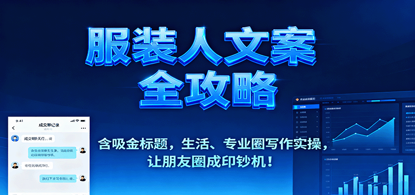 服装人文案全攻略，含吸金标题，生活、专业圈写作实操，让朋友圈成印钞机！| 副业网