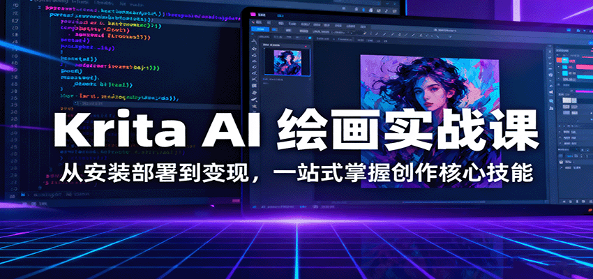 Krita AI 绘画实战课：从安装部署到变现，一站式掌握创作核心技能| 副业网