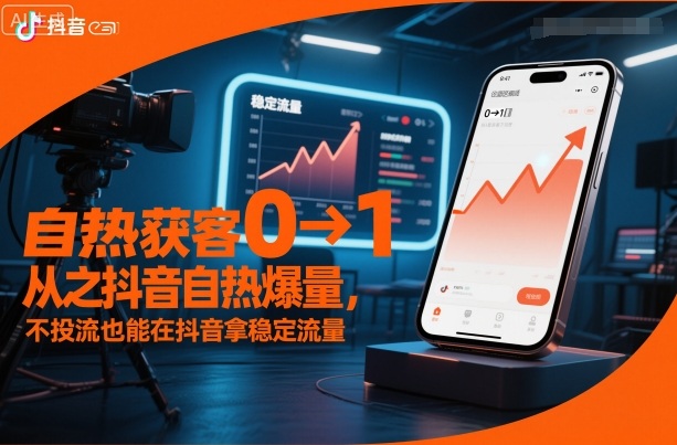 自热获客从0到1之抖音自热爆量，不投流也能在抖音拿稳定流量| 副业网