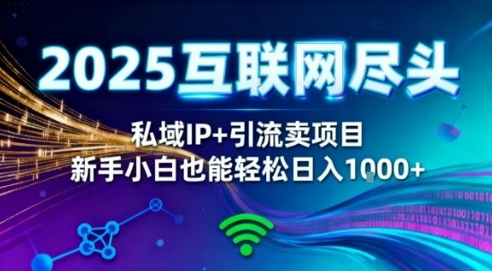 2025网创尽头王炸项目！私域IP+精准引流，新手小白在家躺賺日入1k，零经验也能上手【揭秘】| 副业网