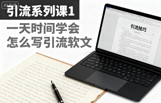 引流系列课1，一天时间学会怎么写引流软文| 副业网