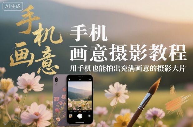 手机画意摄影教程，用手机也能拍出充满画意的摄影大片| 副业网