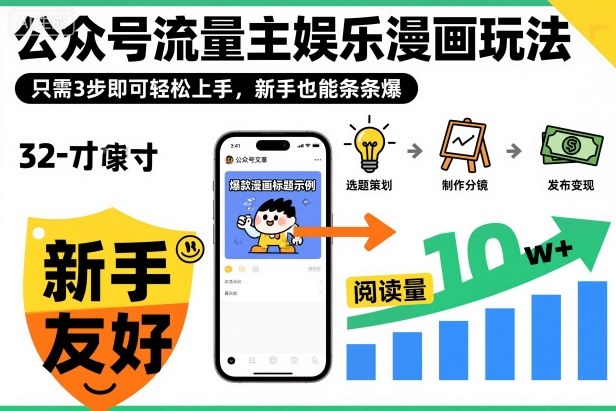 ‍‬⁢‍⁡‍‍⁡​⁣⁤‍‬⁡⁣⁢​⁣‍⁣‌‌⁢​⁡⁡‌​⁢⁣⁢​⁢‌​⁣‬​⁣‬‬⁣⁢​⁢⁣公众号流量主娱乐漫画玩法，只需3步即可轻松上手，新手也能条条爆| 副业网