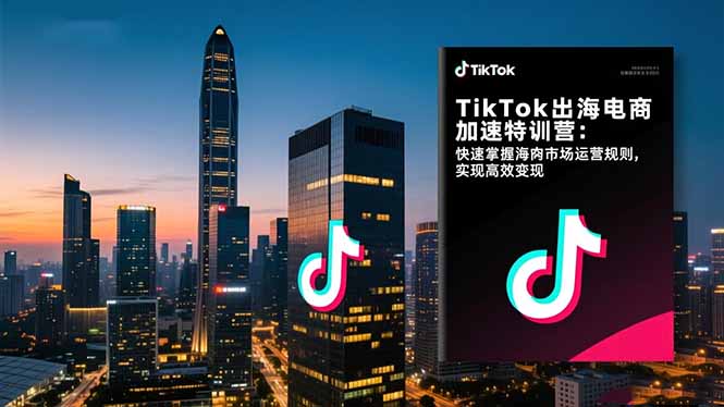 TikTok出海电商加速特训营：快速掌握海外市场运营规则，实现高效变现| 网创圈