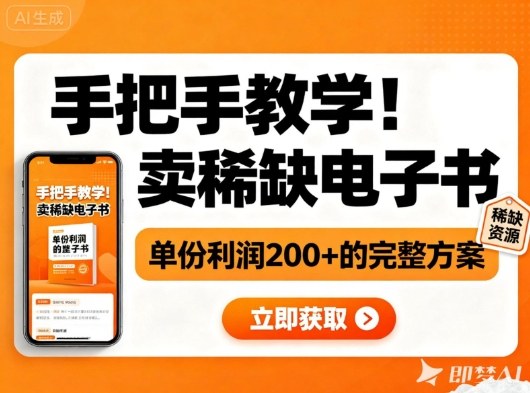 手把手教学！在小红书卖稀缺电子书，单份利润2张+的完整方案| 副业网