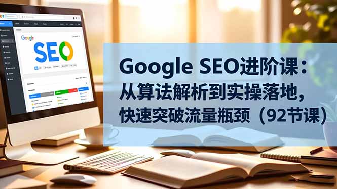 Google SEO进阶课：从算法解析到实操落地，快速突破流量瓶颈(92节课| 网创圈