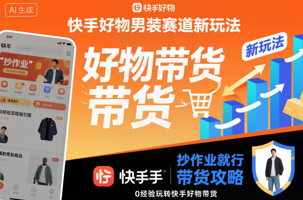 快手好物男装赛道新玩法，抄作业就行，0经验玩转快手好物带货| 副业网