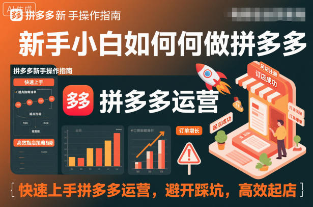 新手小白如何做拼多多，快速上手拼多多运营，避开踩坑，高效起店| 网创圈