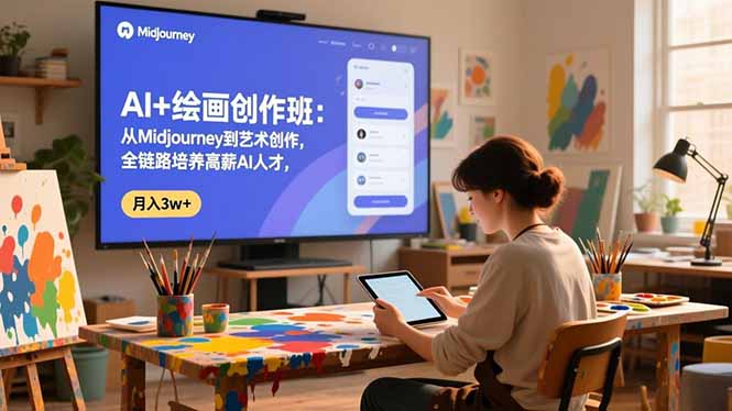 AI+绘画创作班：从Midjourney到艺术创作，全链路培养高薪AI人才，月入3w+| 网创圈