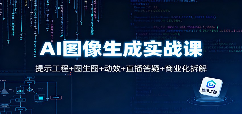 AI图像生成实战课：提示工程+图生图+动效+直播答疑+商业化拆解| 副业网