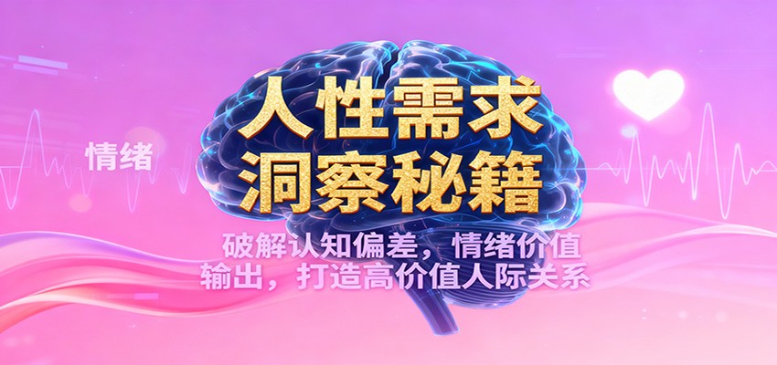 人性需求洞察秘籍，破解认知偏差，情绪价值输出，打造高价值人际关系| 副业网