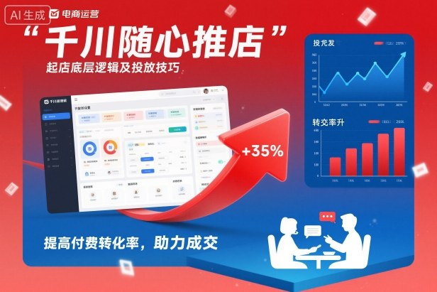 千川随心推起店底层逻辑及投放技巧，提高付费转化率，助力成交| 副业网