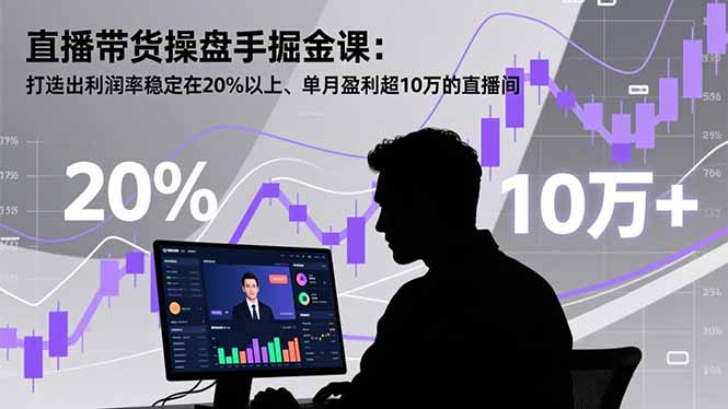 直播带货操盘手掘金课：打造出利润率稳定在20%以上、单月盈利超10万的直播间| 副业网