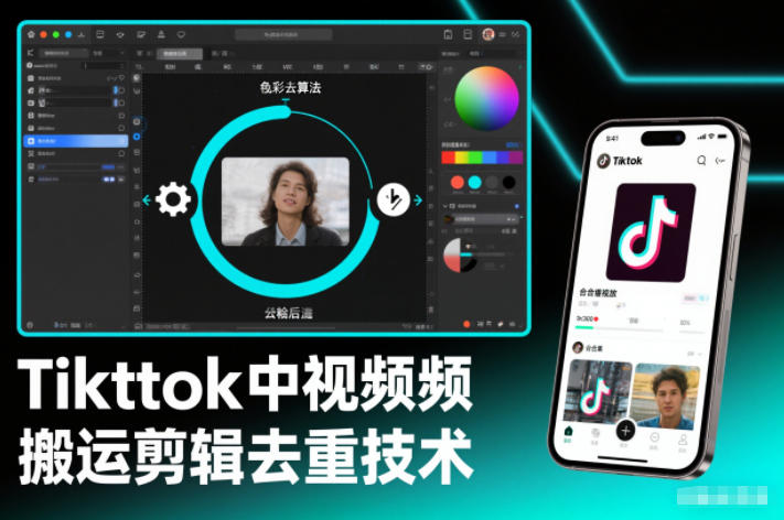 Tiktok中视频纯搬运剪辑去重技术，外来技术，自行测试| 副业网