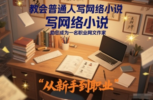 教会普通人写网络小说，助您成为一名职业网文作家| 副业网