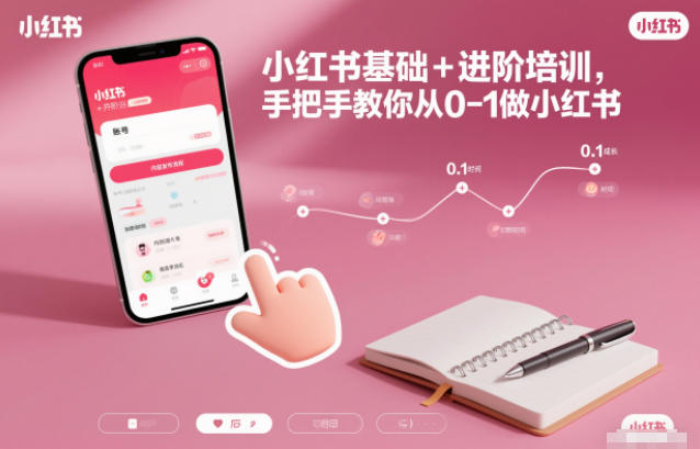 小红书基础+进阶培训，手把手教你从0-1做小红书| 副业网