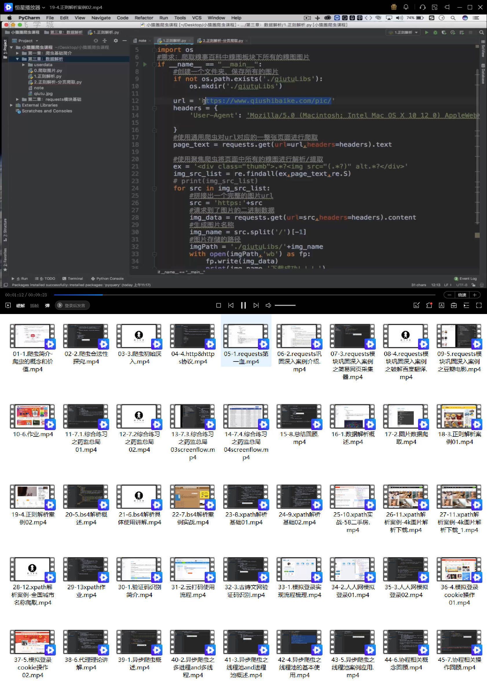 《Python超强爬虫》8天速成各种网站实战| 副业网