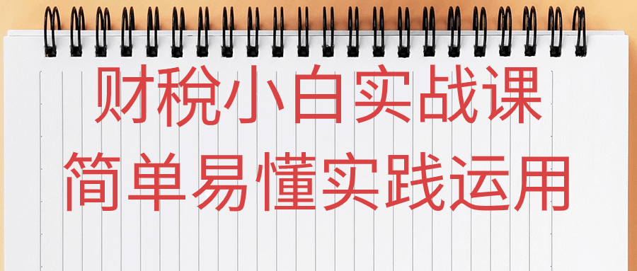 财稅小白实战课简单易懂实践运用| 副业网