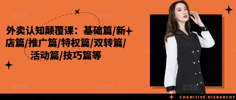 外卖认知颠覆课：基础篇/新店篇/推广篇/特权篇| 网创圈