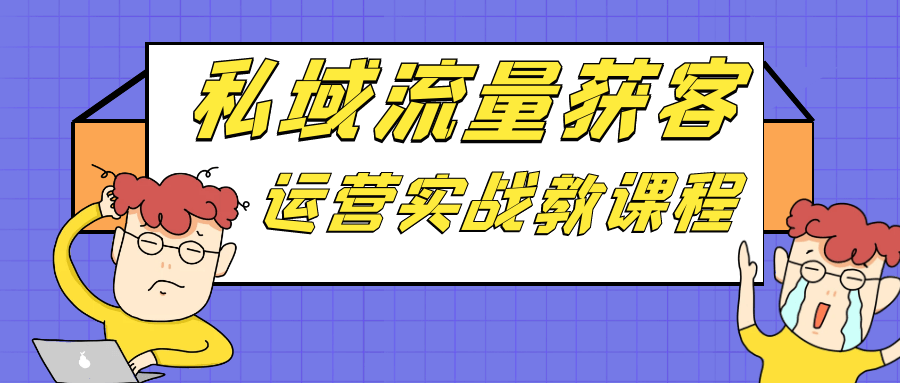 私域流量获客运营实战教课程| 网创圈