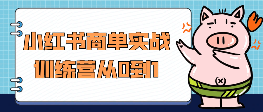 小红书商单实战训练营从0到1| 网创圈