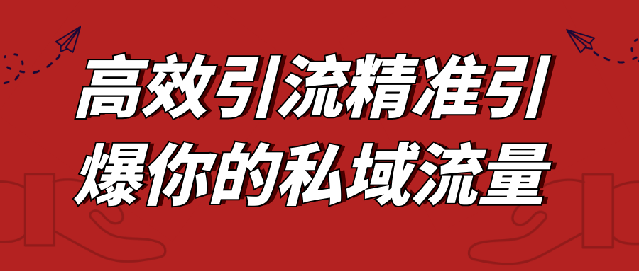 高效引流精准引爆你的私域流量| 网创圈