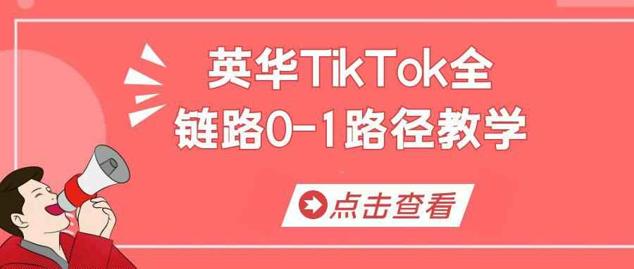 英华TikTok全链路0-1路径教学| 副业网