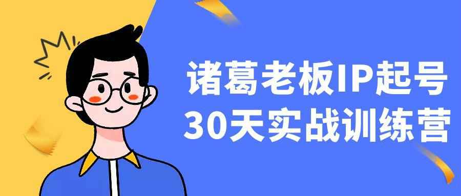 诸葛老板IP起号30天实战训练营| 副业网