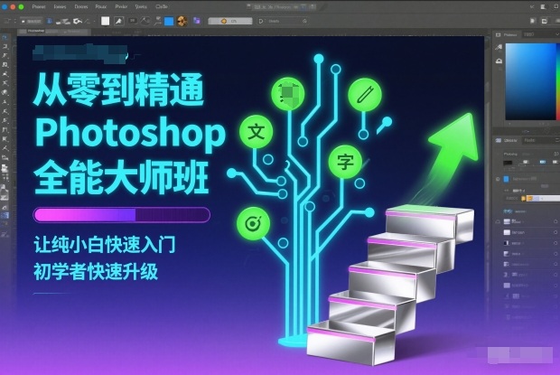 从零到精通Photoshop全能大师班，让纯小白快速入门，初学者快速升级| 副业网