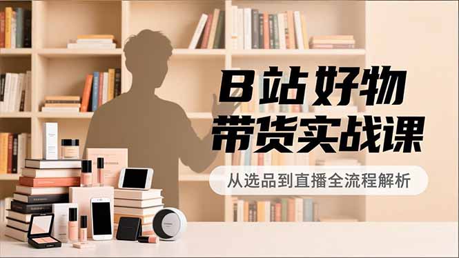 B站好物带货实战课，账号定位、选品拍摄、运营变现，全流程教学，实现UP主月入过万| 副业网