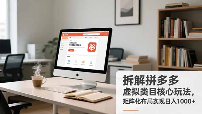 拆解拼多多虚拟类目核心玩法，矩阵化布局实现日入1000+| 副业网