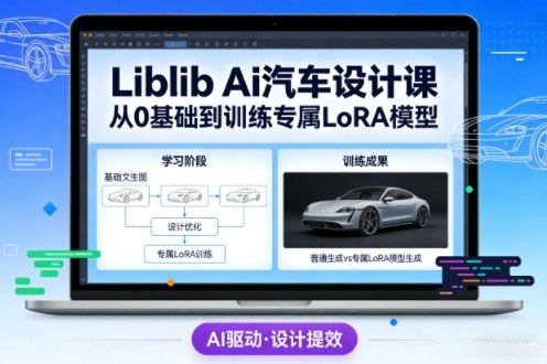 Liblib Ai汽车设计课，从0基础文生图，到教你训练专属设计和风格LoRA模型| 副业网
