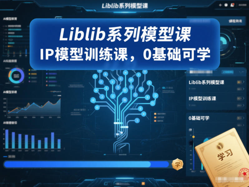 Liblib系列模型课，IP模型训练课，0基础可学| 副业网