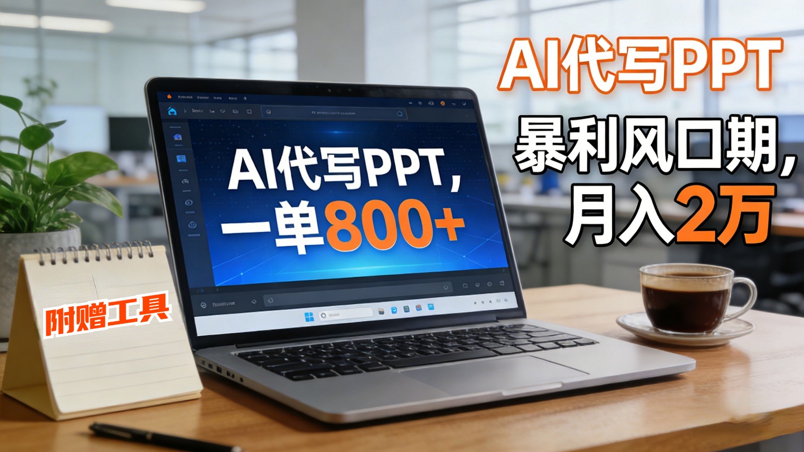 AI 代写做 PPT！一单狂赚 800+，风口期月入 2 万(工具 + 提示词直接送)| 副业网
