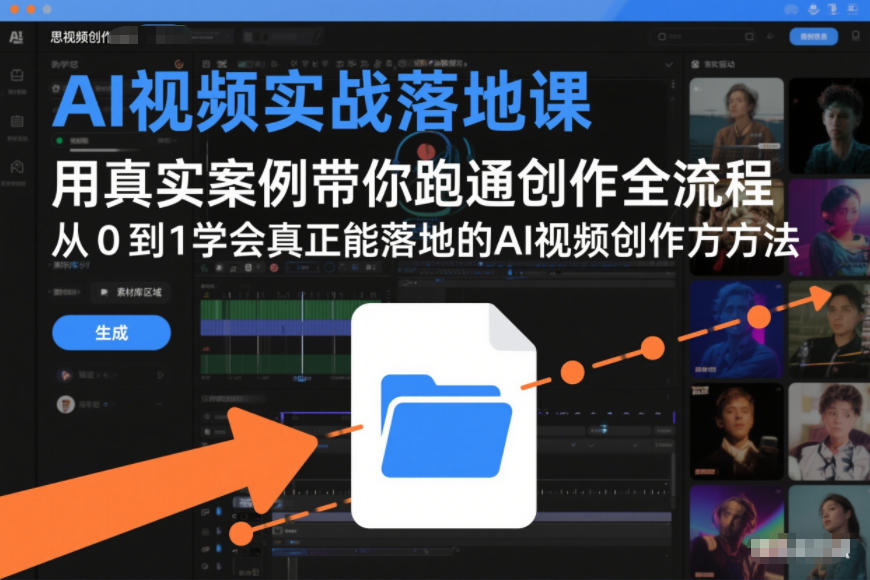 AI视频实战落地课，用真实案例带你跑通创作全流程，从0到1学会真正能落地的AI视频创作方法| 副业网