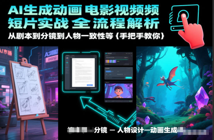 AI生成动画电影视频短片实战全流程解析，从剧本到分镜到人物一致性等手把手教你| 副业网