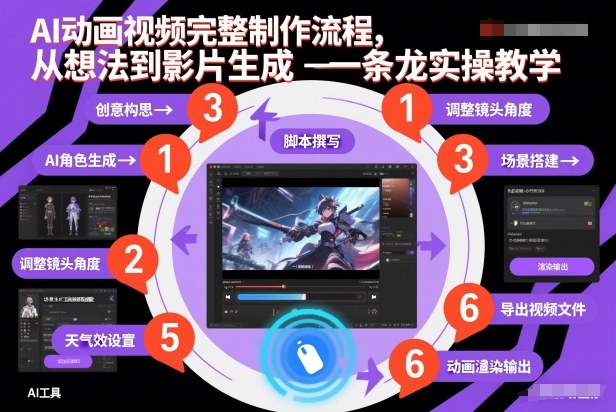 AI动画视频完整制作流程，从想法到影片生成一条龙实操教学| 副业网